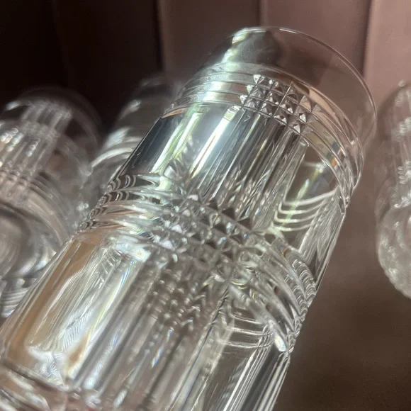 (4) Ralph Lauren Glen Plaid 14oz. Highball Glasses Discontinued Glassware - Picture 4 of 7